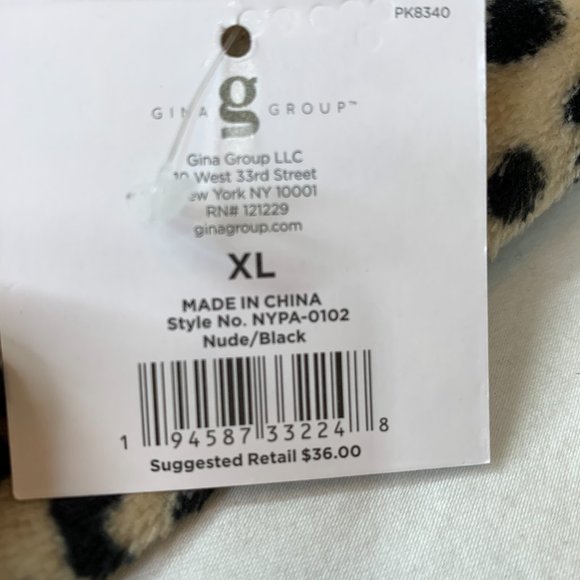 NYC Underground Super Soft Plush Pajama/Lounge Pants Nude/Black Size XL NWT - Picture 6 of 11